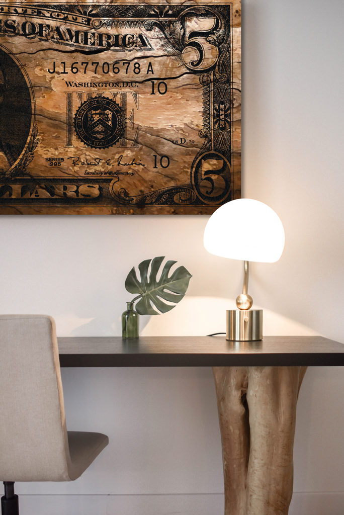 5 DOLLAR | HOUT art dollarart kunst mannen art