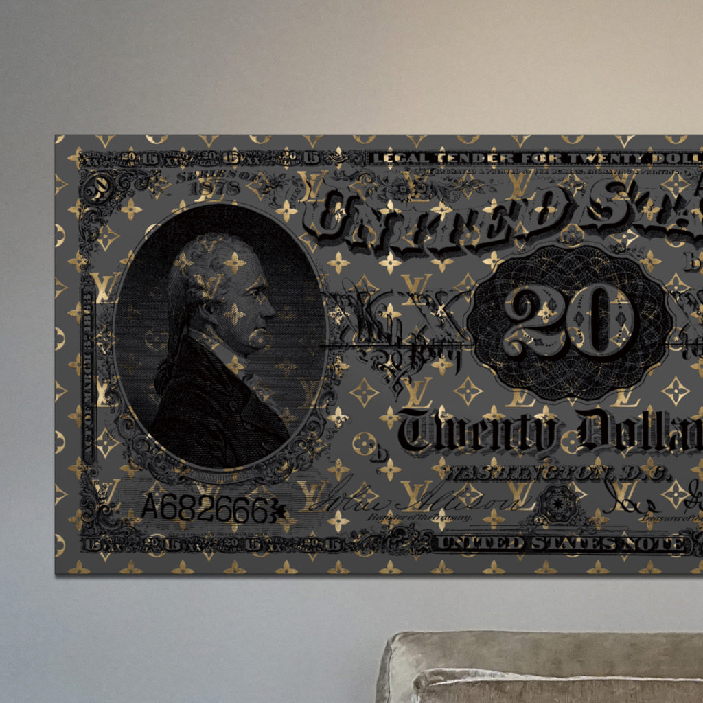20 DOLLARS LOUIS | Gold dollarart art kunst kunstwerk